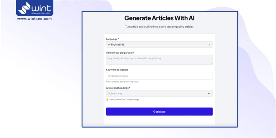 برنامه AI Writing Assistant بیش از ۷۰ ابزار برای نوشتن محتوا