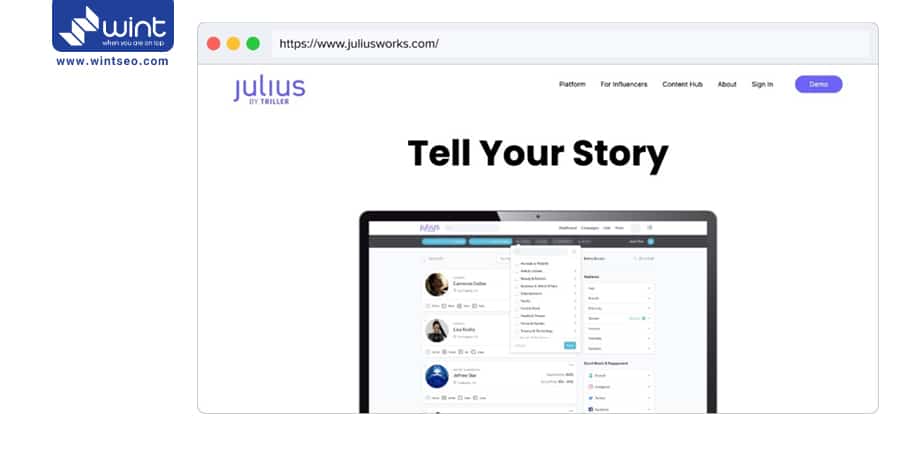 ابزار اینفلوئنسر مارکتینگ Julius چیست؟